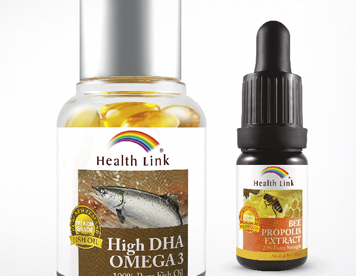HEALTH LINK  I  HIGH DHA OMEGA 3 & BEE PROPOLIS EXTRACT LABEL